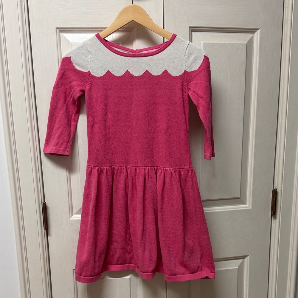 Lilly Pulitzer Girls' Pink Scallop Yoke Dress